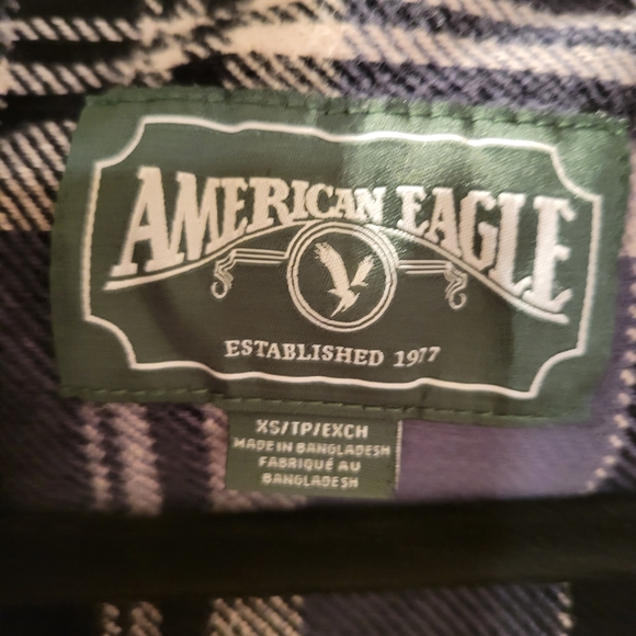 American Eagle Plaid Flannel Shirt - Picture 3 of 13